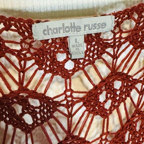 Charlotte Russe Burgundy Knit Poncho - Picture 6 of 9